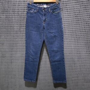 Eddie Bauer Low Rise Jeans Womens2 28x28 Y2K 90s Slim Straight Stretch Med Wash